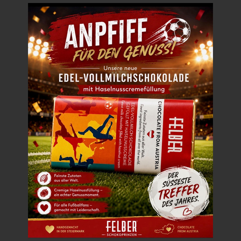 Haselnuss Fußballschokolade